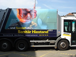Unsere Werbung auf dem Landolt-Lastwagen
