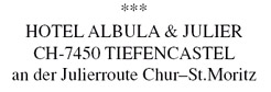Hotel Albula & Julier