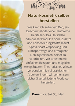 Naturkosmetik selber herstellen- Basic Produkte