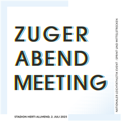 Leichtathletik Sprint- und Mittelstrecken beim 1. Zuger Abendmeeting