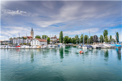 An Bord im Hafen Romanshorn unterwegs