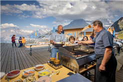 Sunset Barbecue auf Männlichen