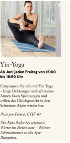 Yin Yoga Grand Hotel Belvedere