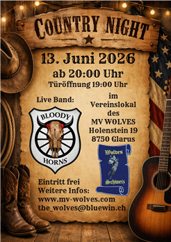Country Nicht im Vereinslokal des MV Wolves