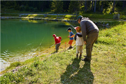 Fischen für Kinder am Heidsee am Morgen, 8.00 Uhr