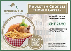 Poulet im Chörbli / «Gasthaus Hergiswald»