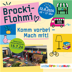Brocki-Flohmi, Komm vorbei – Mach mit! Samstag, 22. August 2026