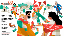 Sommerfest im Kinderdorf Pestalozzi mit Papa Moll