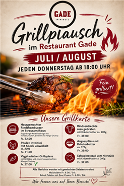 Grillplausch im Restaurant Gade