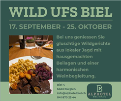 Wildwochen im Alphotel Biel-Kinzig vom 17. September - 25. Oktober 2026