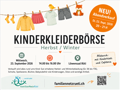 Kinderkleiderbörse Herbst/Winter, Rüti